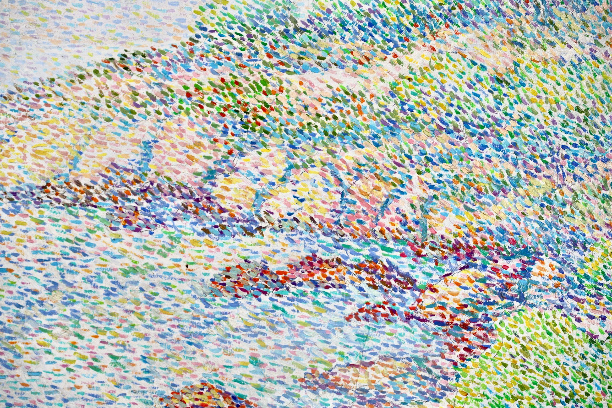 Cote Rocheuse - Paysage pointilliste néo-impressionniste, huile de  Louis Gaidan 7