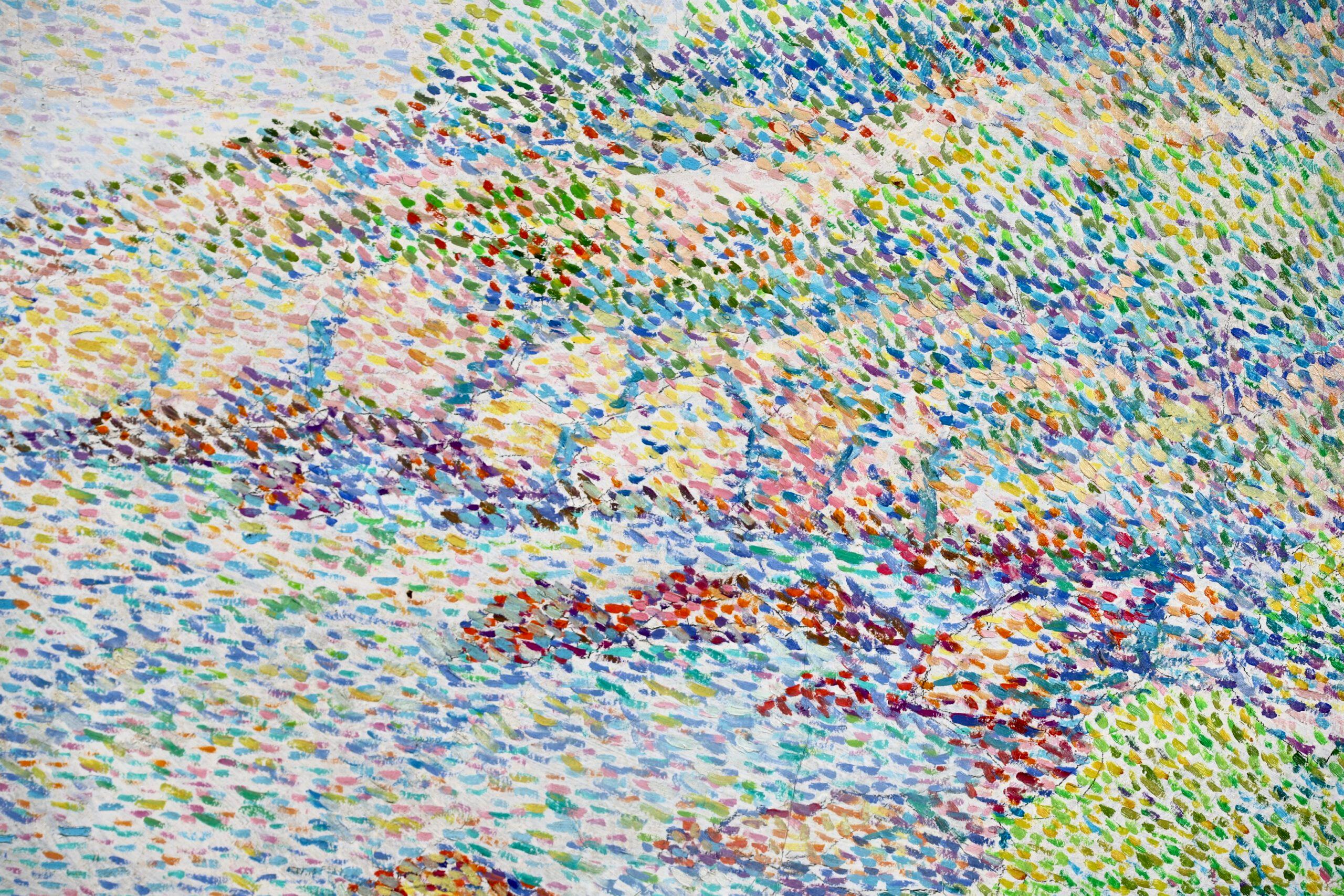 Cote Rocheuse - Paysage pointilliste néo-impressionniste, huile de  Louis Gaidan 8