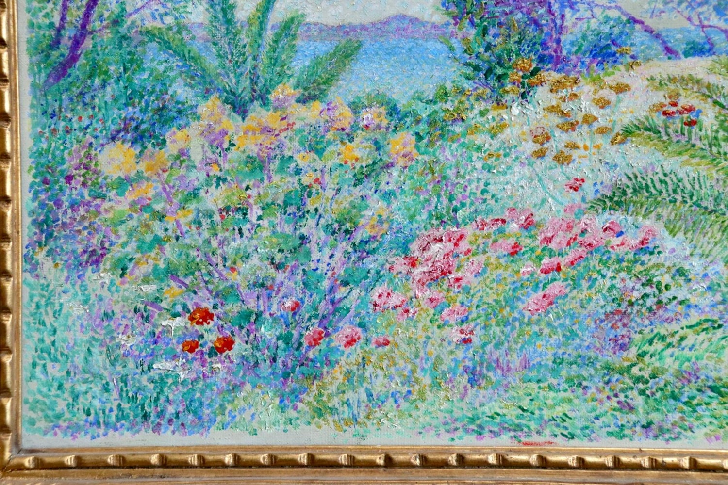 Louis Gaidan Les Iles D Or 19th Century Pointillist Oil Flowers In Landscape Louis Gaidan For Sale At 1stdibs He adopted the technique of cezanne. les iles d or 19th century pointillist oil flowers in landscape louis gaidan