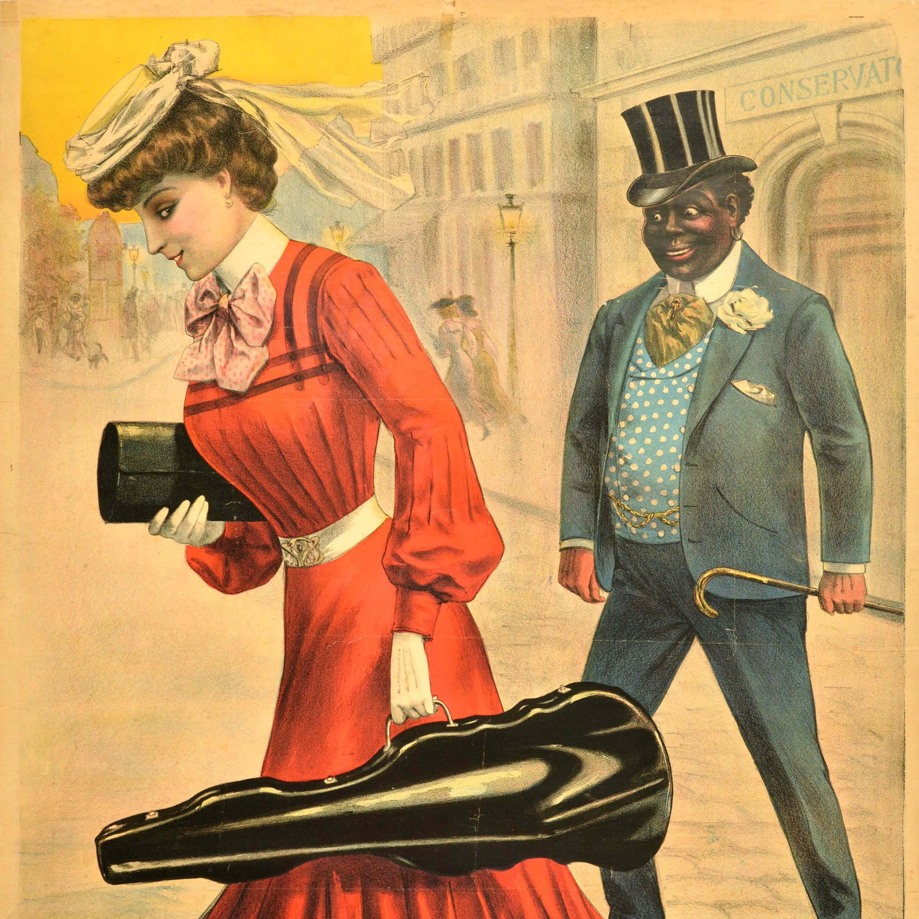Original Antikes französisches Werbeplakat „The Frisco Theatre Play Louis Galice“ im Angebot 2