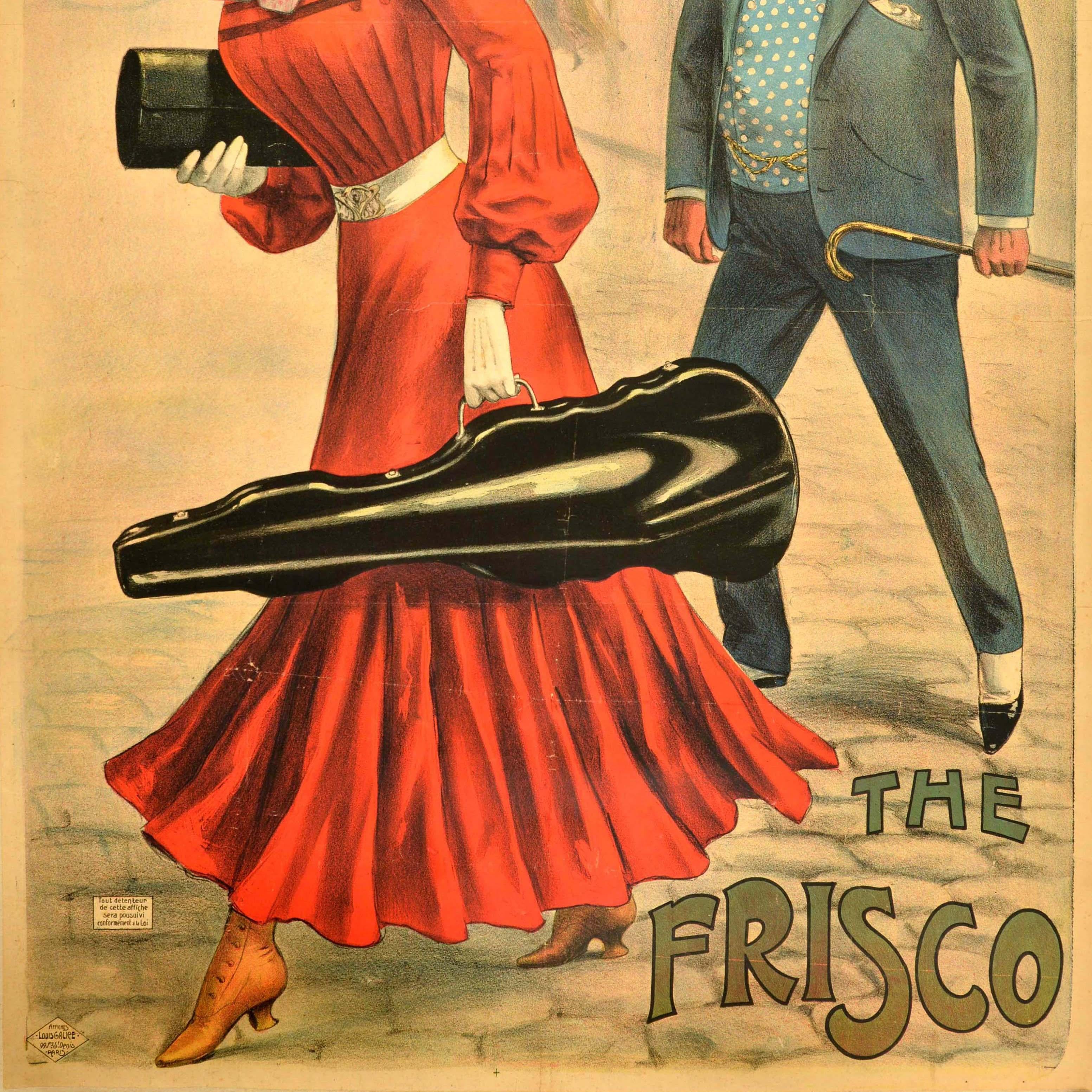 Cartel Publicitario Original Antique French El Teatro Frisco Obra Louis Galice en venta 3