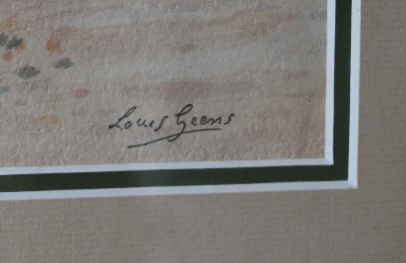 Paper Louis Geens (1835–1906) Pair Of Watercolors, Military Scene For Sale