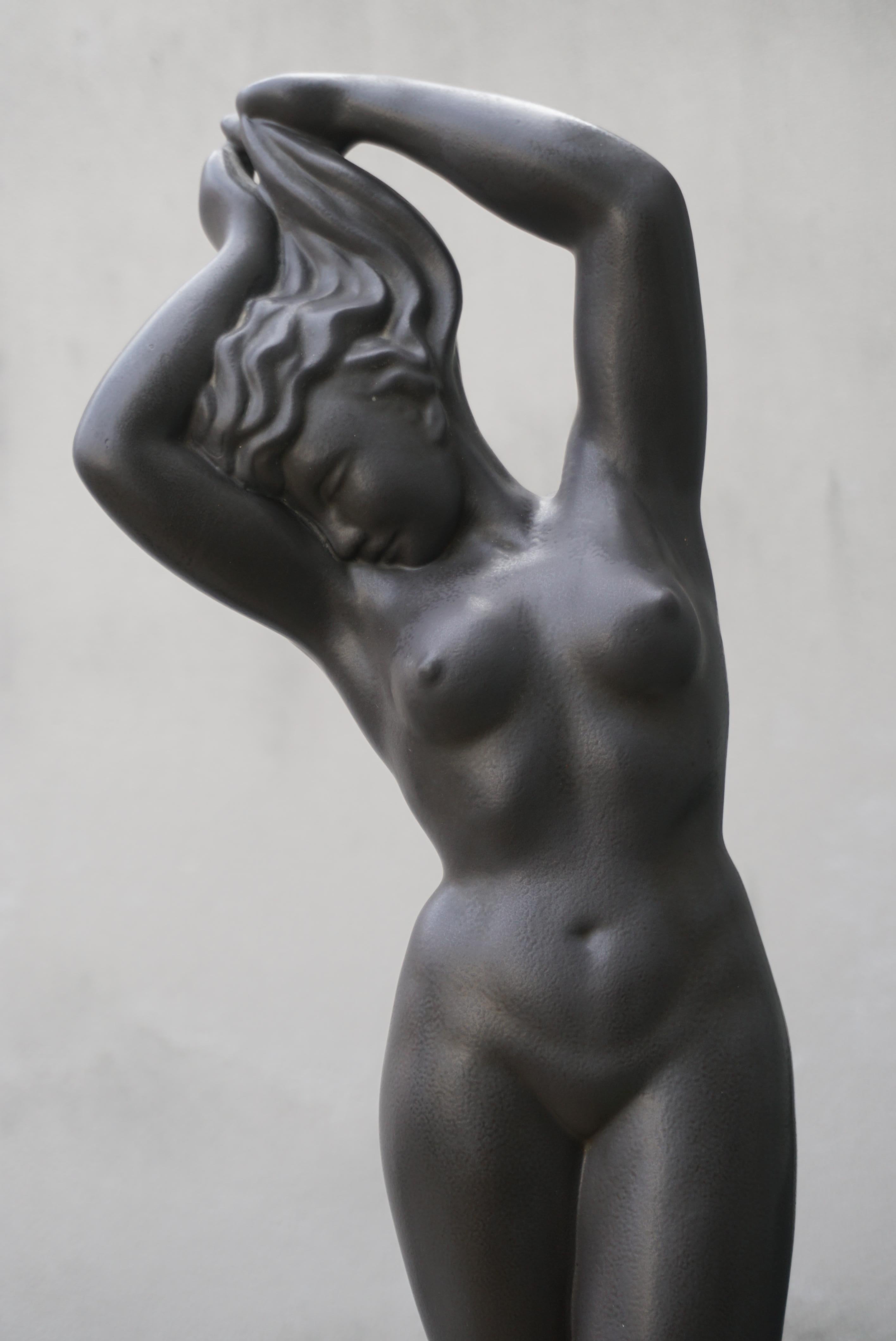 20th Century Louis Giraud Nude Ceramic Sculpture Vallauris 1940s For Sale