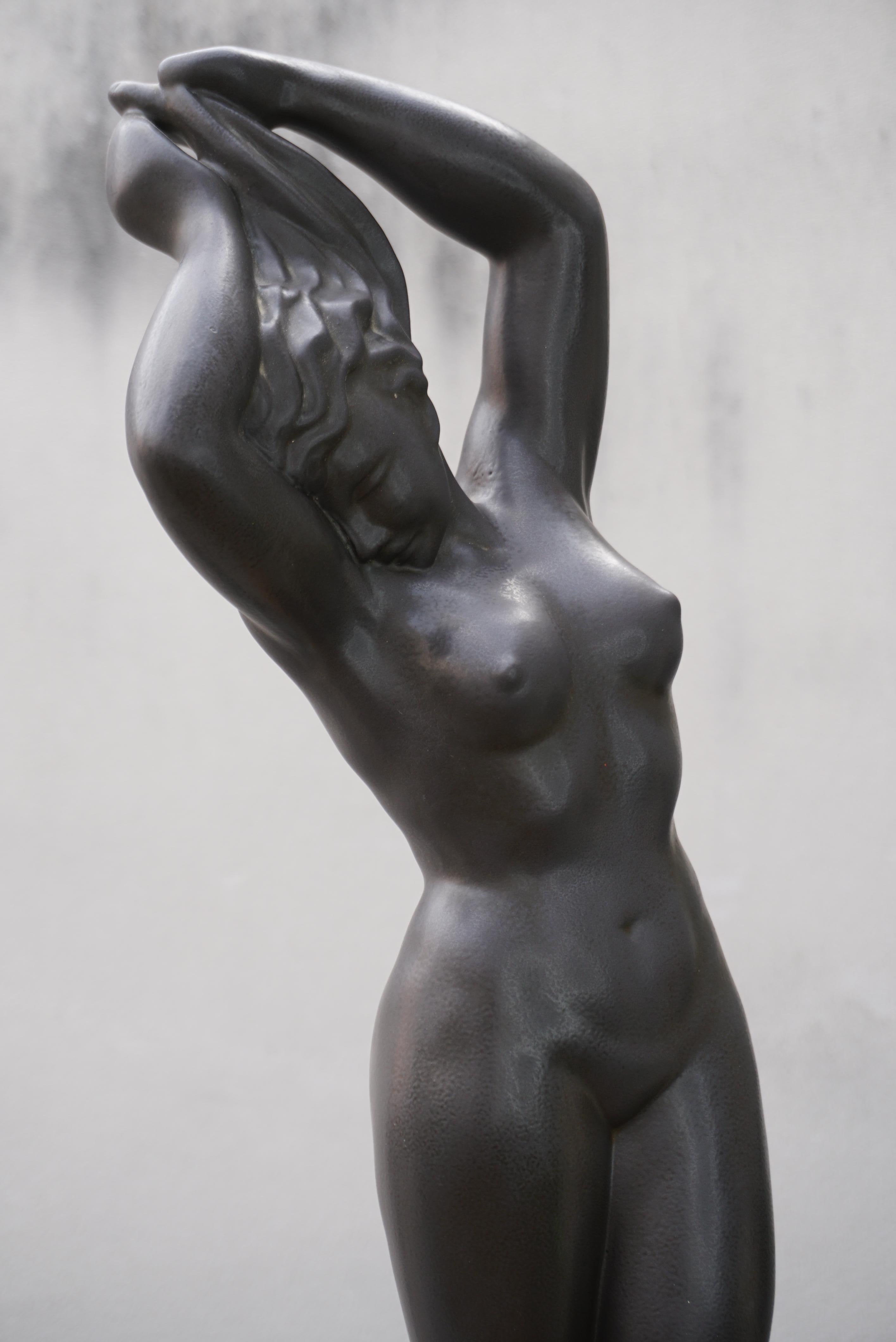Louis Giraud Nude Ceramic Sculpture Vallauris 1940s For Sale 2