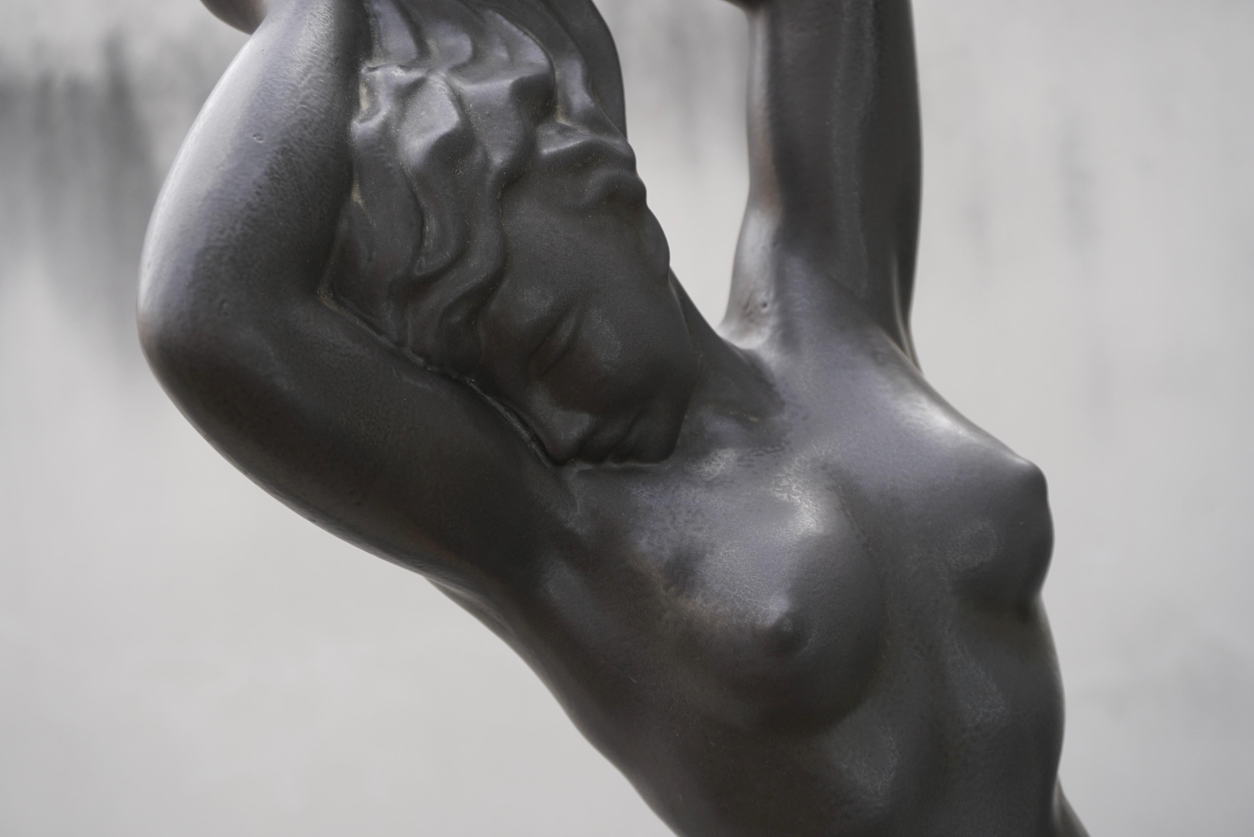 Louis Giraud Nude Ceramic Sculpture Vallauris 1940s For Sale 3