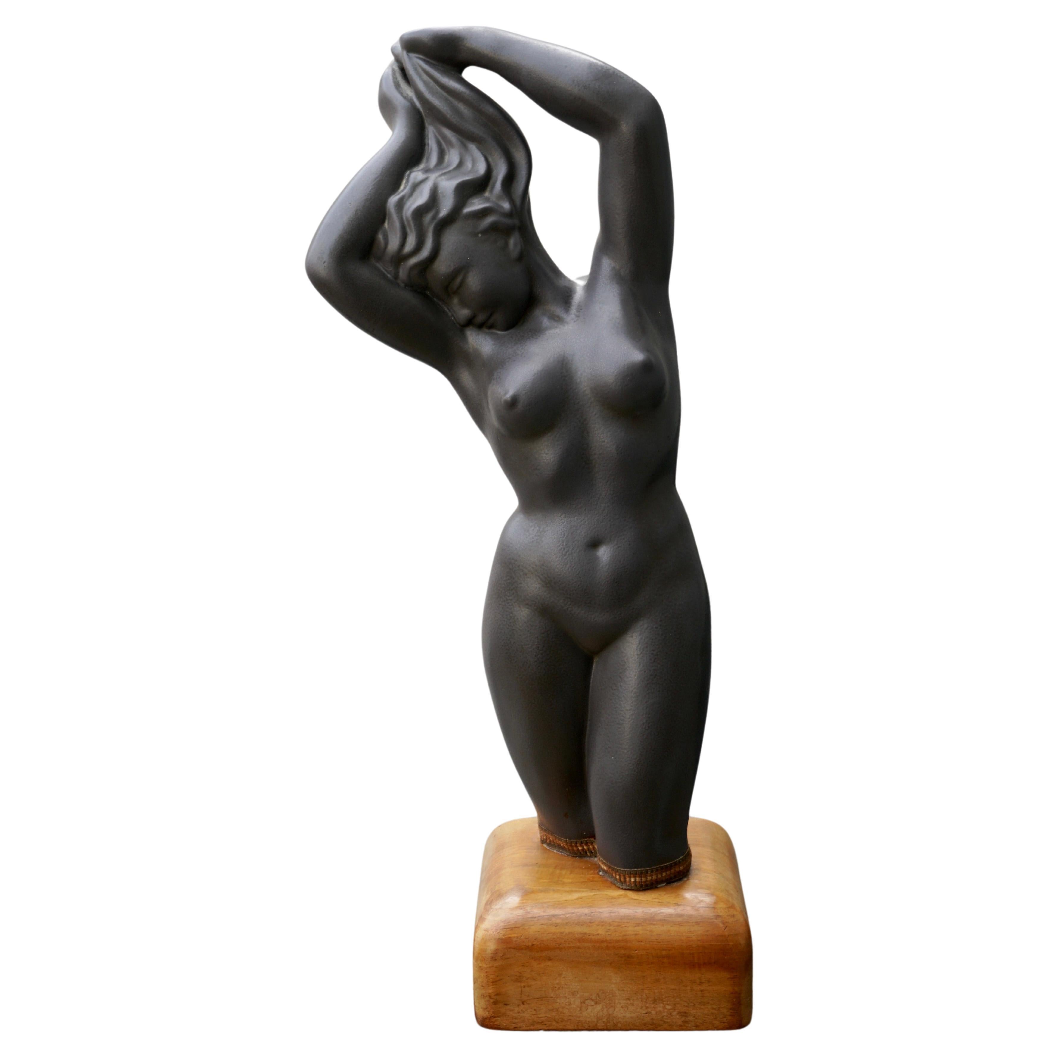 Louis Giraud Nude Ceramic Sculpture Vallauris 1940s For Sale
