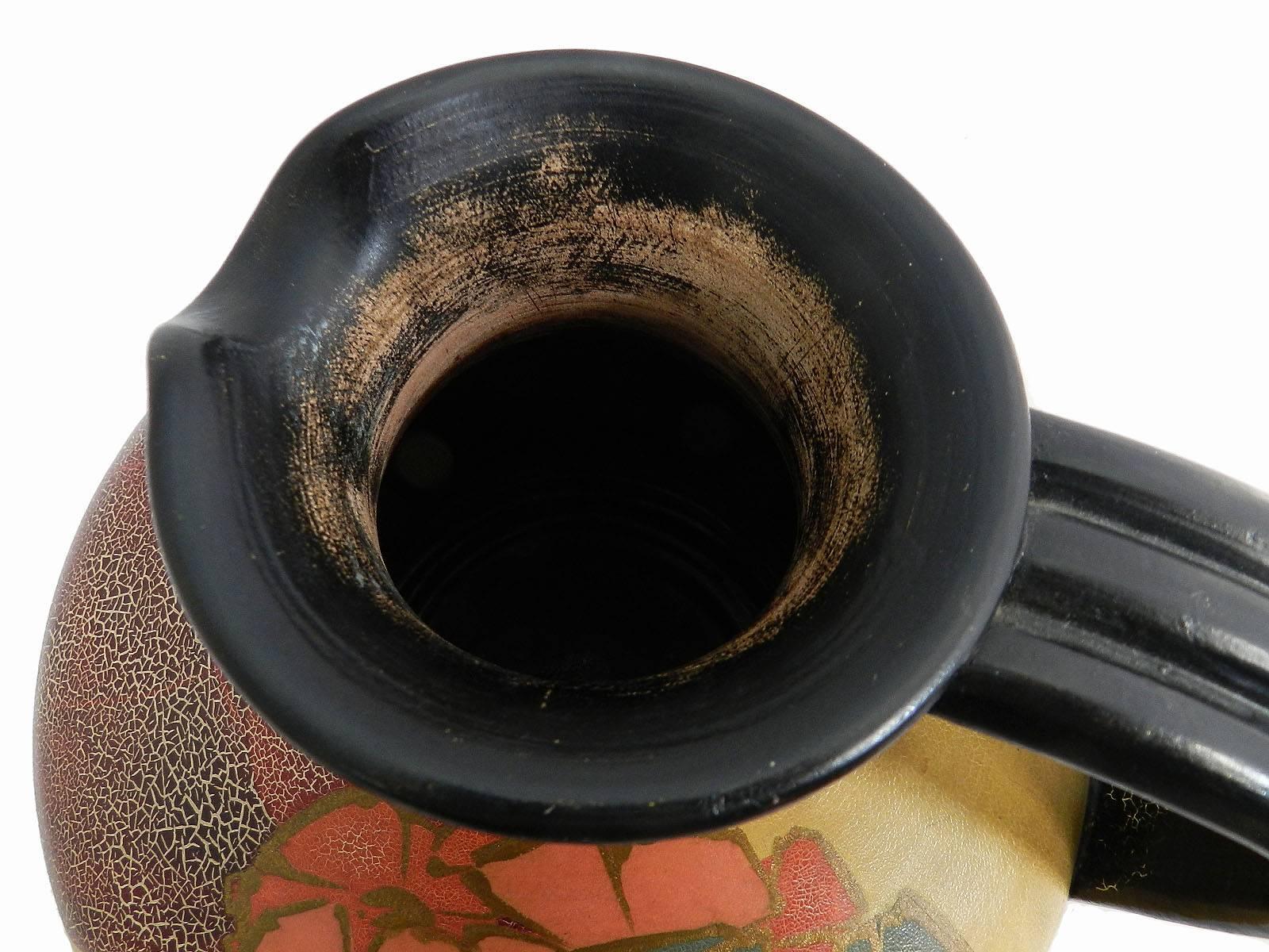 XX secolo Brocca Louis Giraud firmata, vaso Vallauris AM unico nel suo genere, Francia