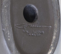 Louis Giraud Zoomorphic Black Satin Ceramic Table Lamp