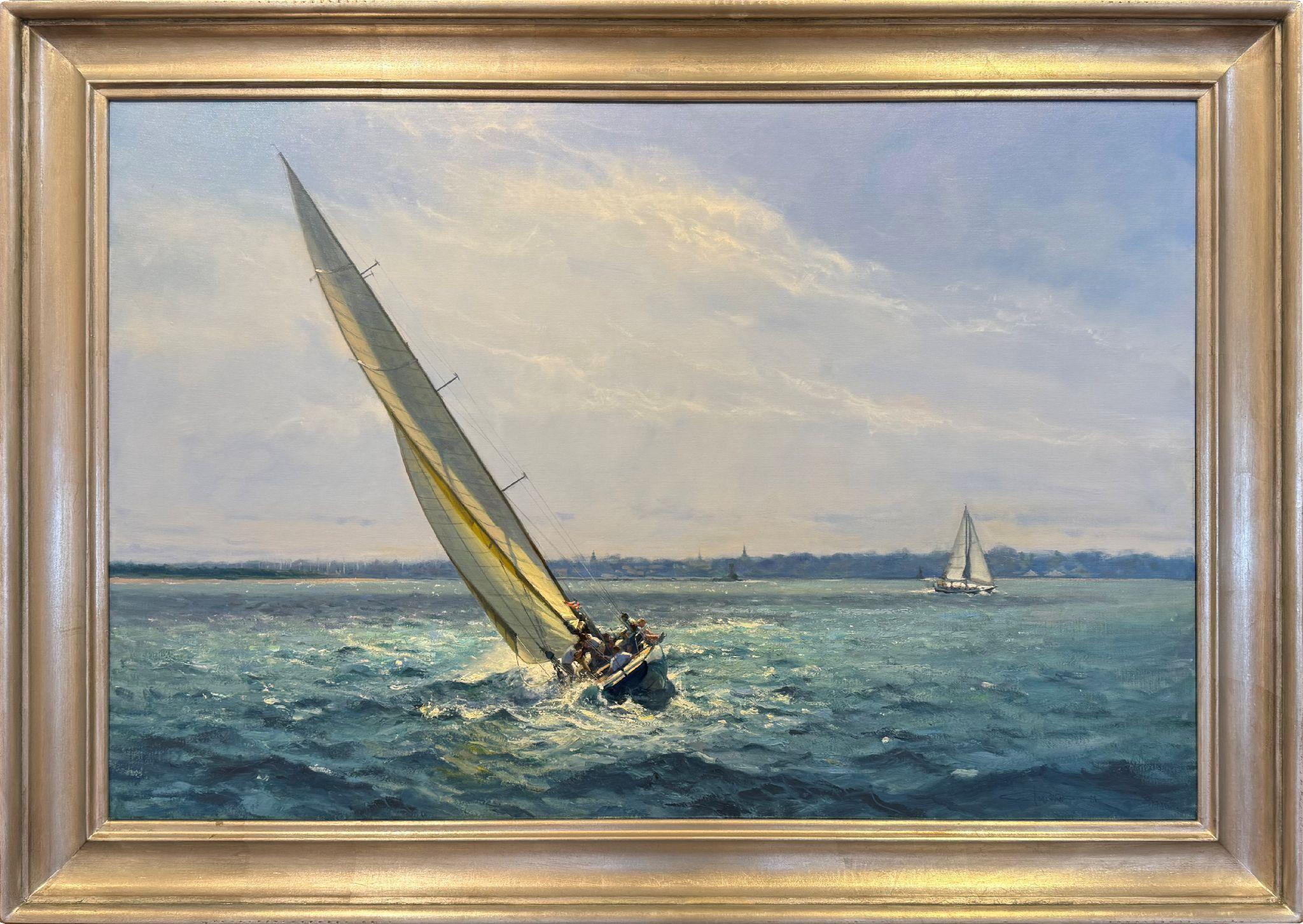 Heeling auf Nantucket – Painting von Louis Guarnaccia