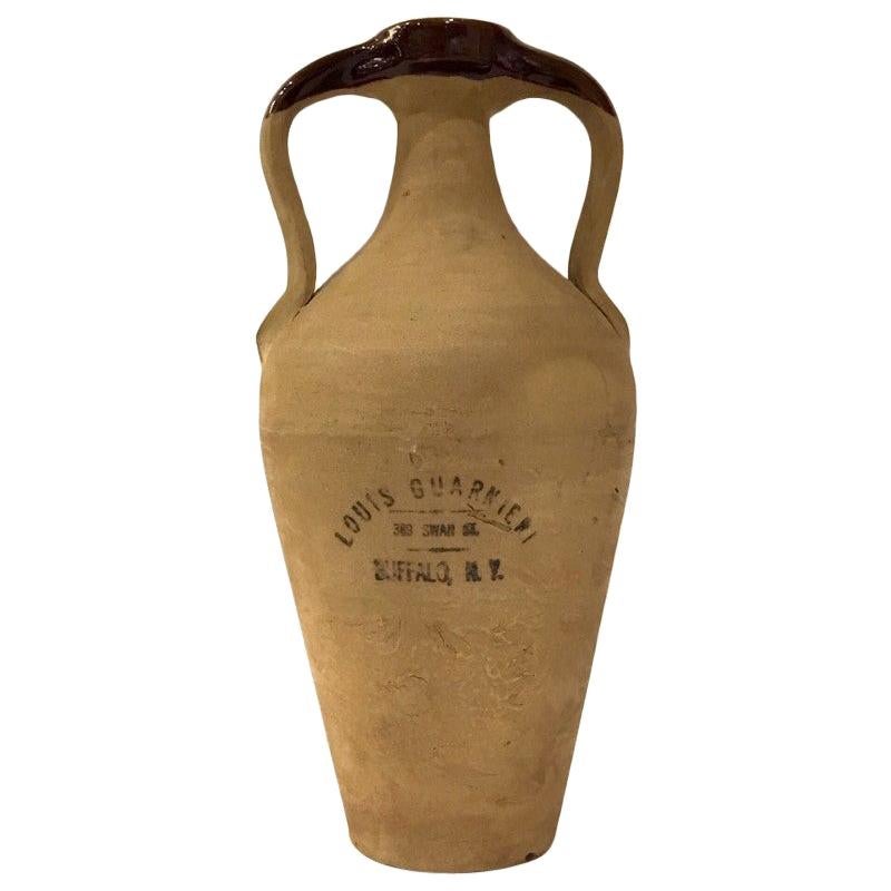 Cruche à vin publicitaire Louis Guarnieri Buffalo NY, vers 1880-1920 en vente