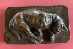 Louis Guy  Basset en bronze Sleeping 1876