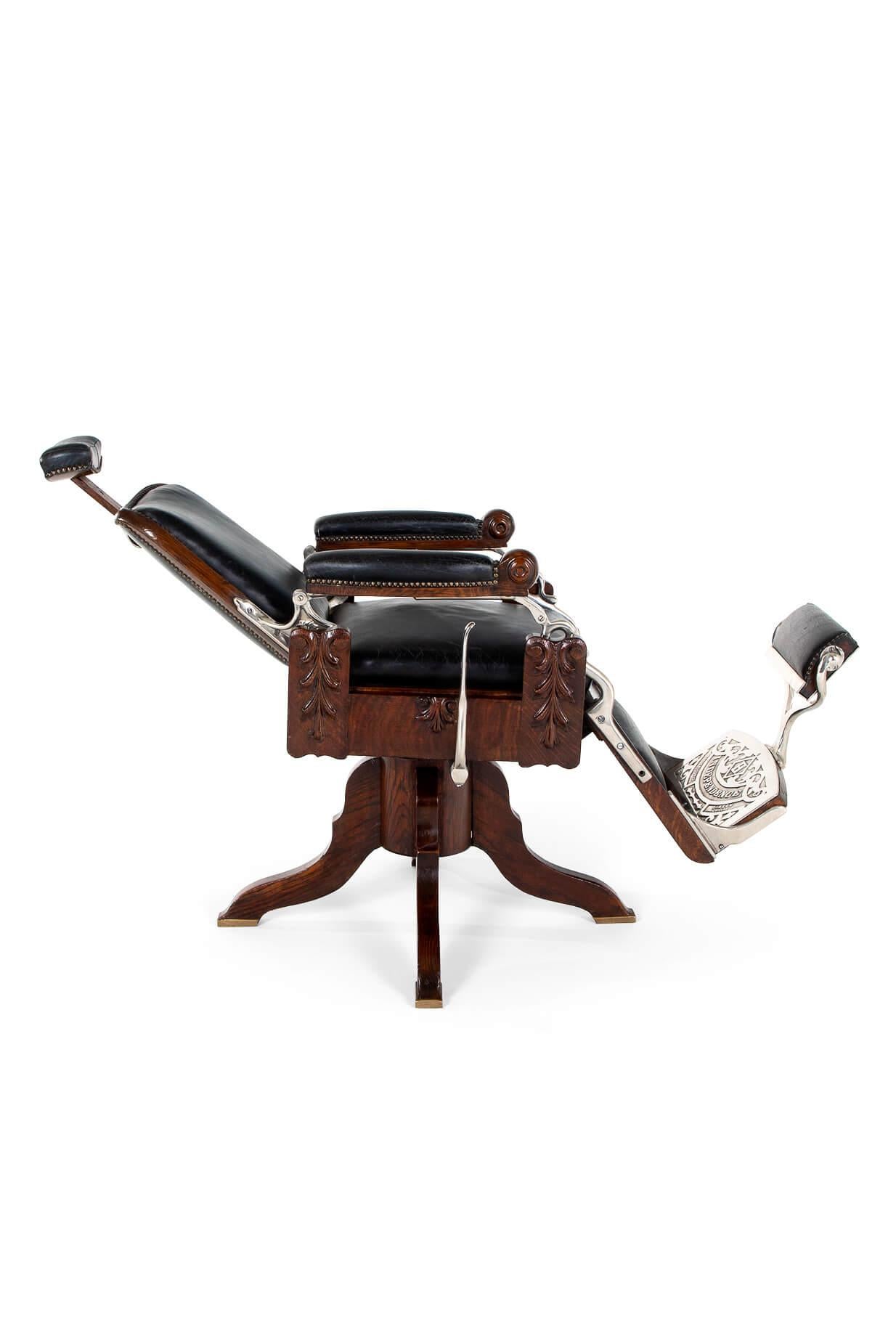19th Century Louis Hanson Independence Barber Chair