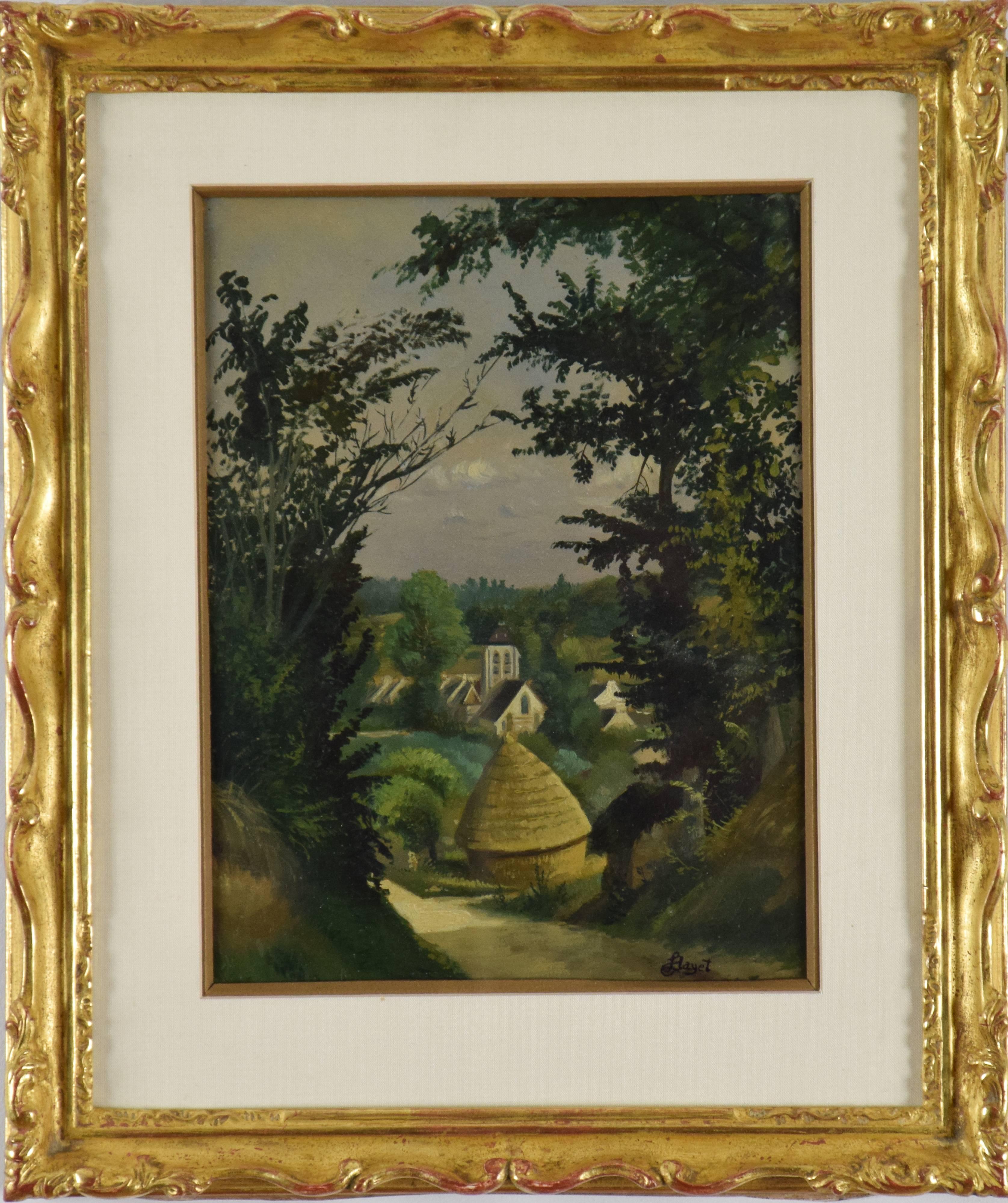 Paysage von LOUIS HAYET – Kunst, französischer postimpressionistischer Maler, Landschaft – Painting von Louis Hayet