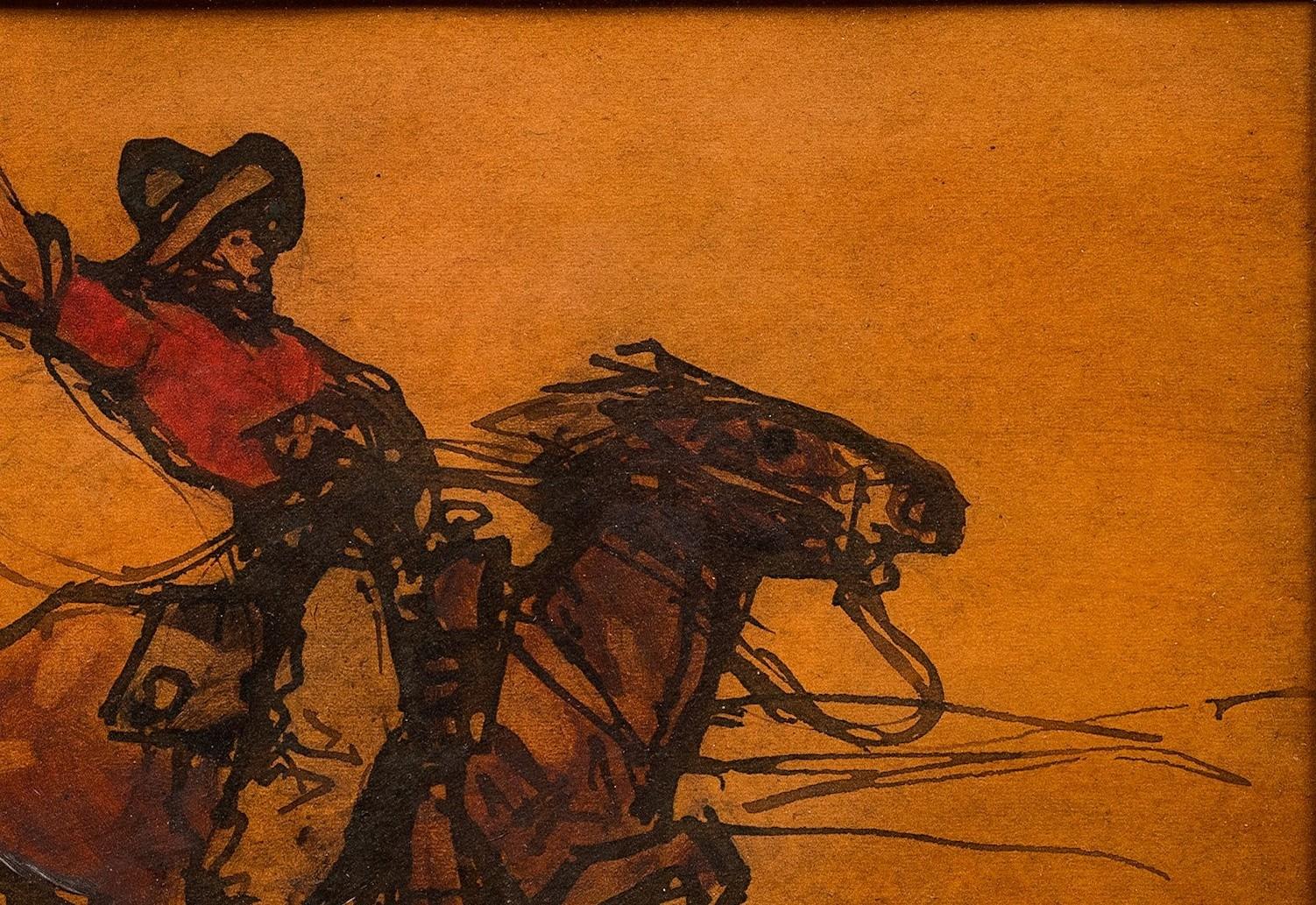 „Cowboy zu Pferd (Le Cowboy)“ Louis Henri Deluermoz (1876-1943) V.2 4