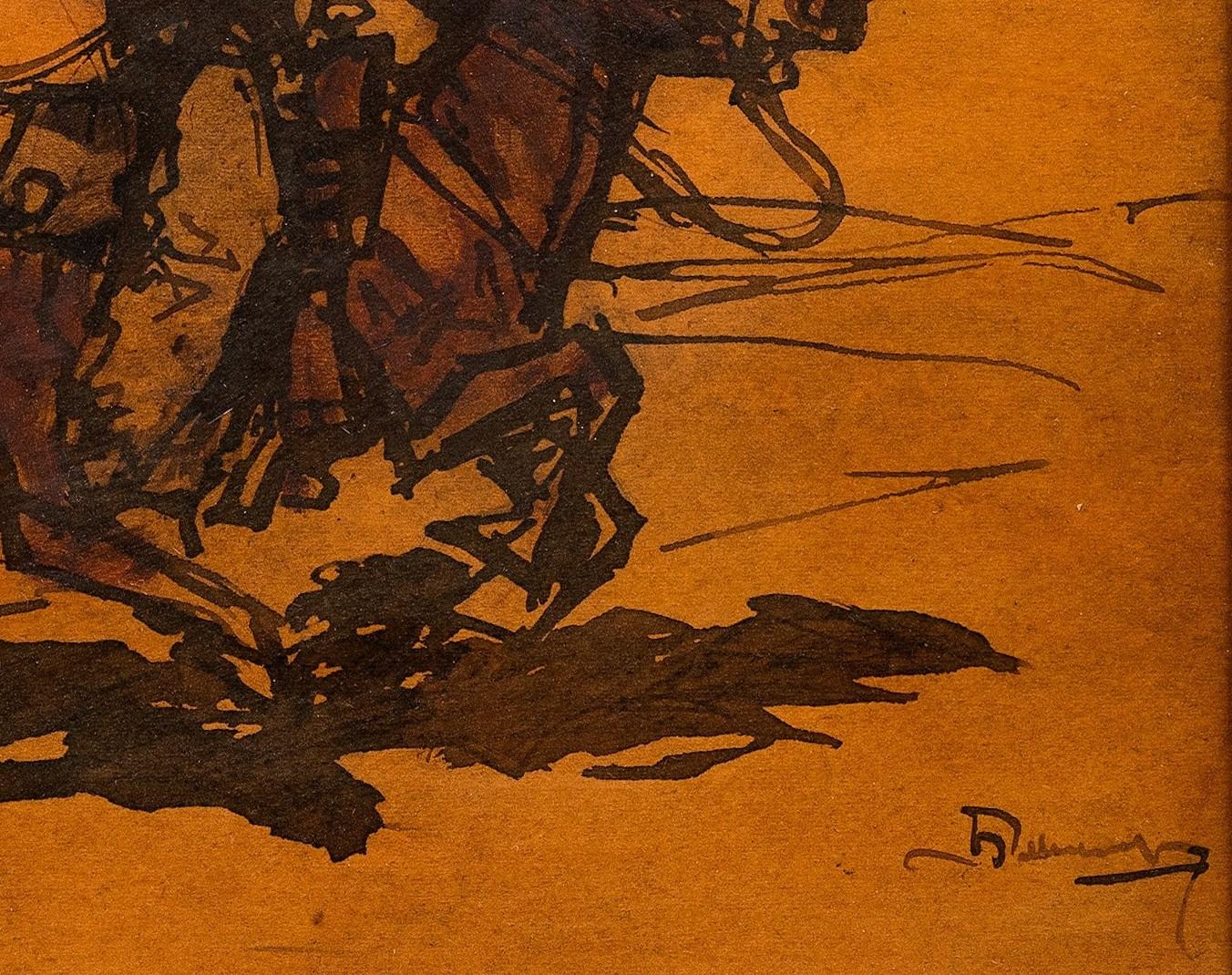 „Cowboy zu Pferd (Le Cowboy)“ Louis Henri Deluermoz (1876-1943) V.2 6