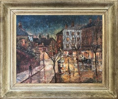 Henri Foreau (französisch 1866-1938) Pariser Straße in der Nacht