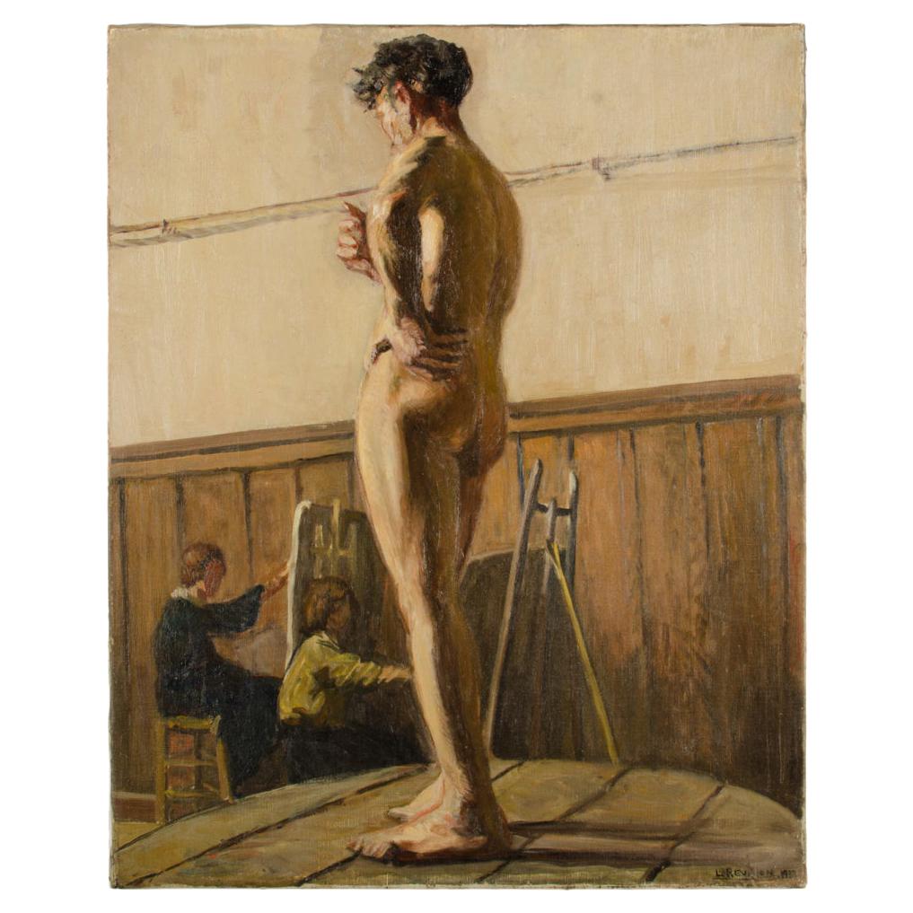 Louis Henri Revillon 'French, 19th Century' Nude Male Model