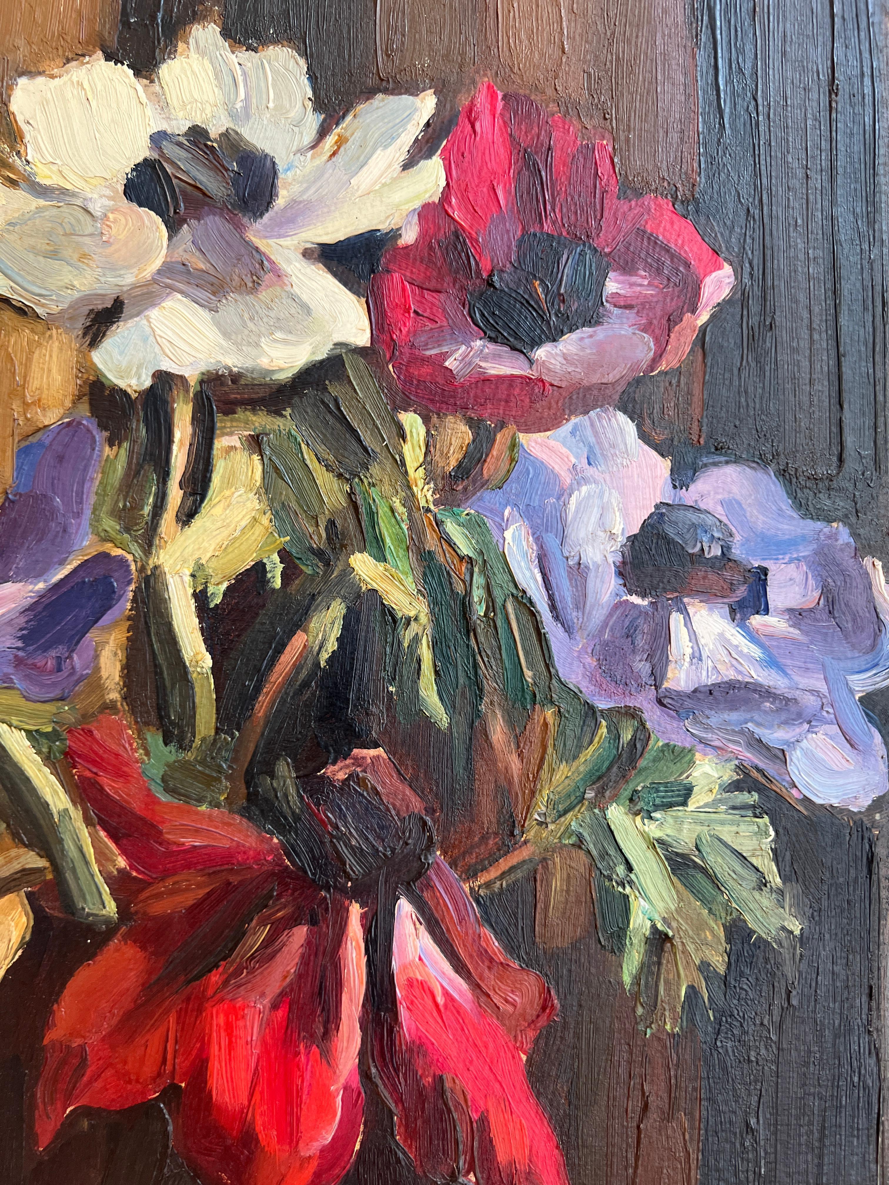 bouquet di fiori e libro in vendita 1
