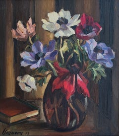 flower bouquet and book