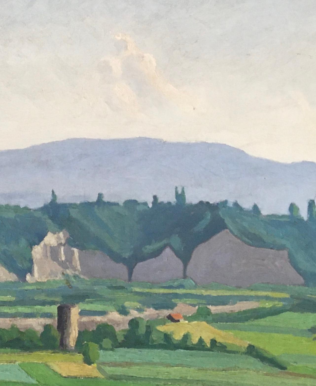 Paisaje de la campiña ginebrina y del Jura en venta 1
