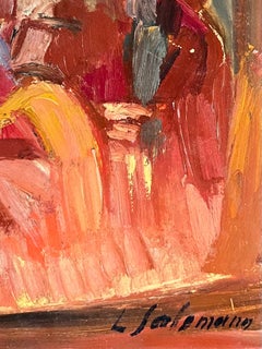 "Pitoëff Theater" by Louis Henri Salzmann - Oil on Canvas - 28.5x34.5 cm