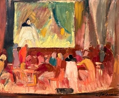 "Pitoëff Theater" von Louis Henri Salzmann - Öl auf Leinwand - 28,5x34,5 cm