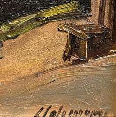 Villaggio rurale di Louis Henri Salzmann - Olio su tela - 44x36,5 cm