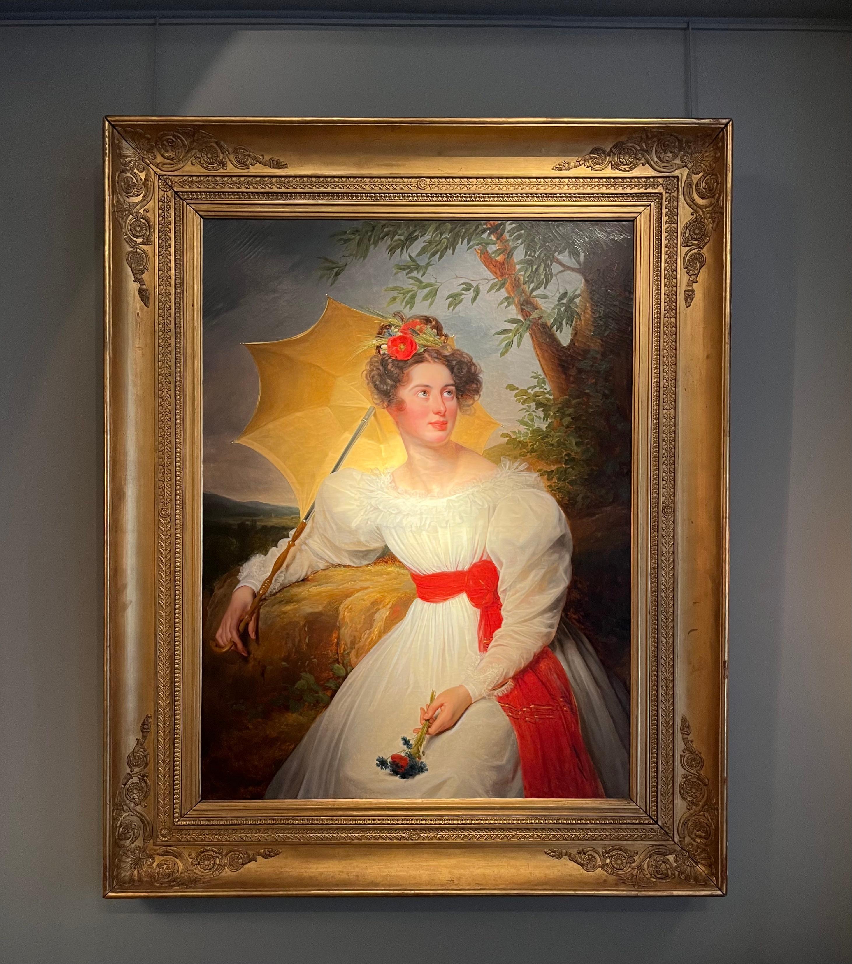 Mlle Virginie Lupin - Painting de Louis Hersent
