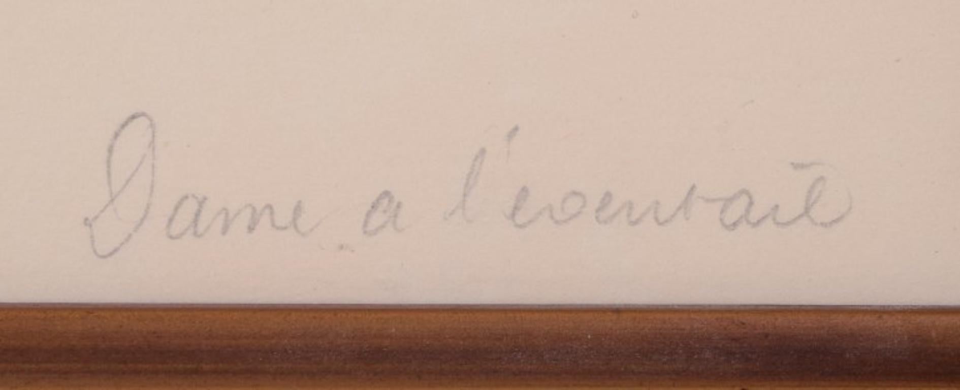 Louis Icart (1888-1950). Gravure en couleur. « Black Fan » / « Eventail Noir ». 1931.  en vente 1