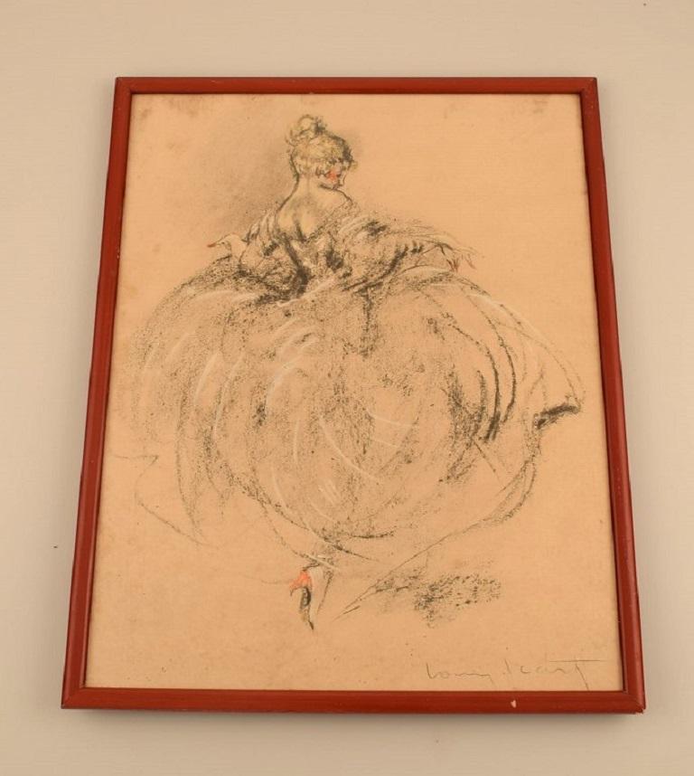 Louis Icart (1888-1950). Crayon on paper. Dancing woman. 1920s / 30s.
The paper measures: 43.5 x 34 cm.
The frame measures: 1.3 cm.
In excellent condition.
Signed.