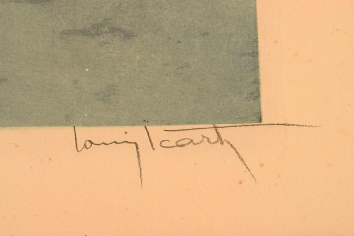 Louis Icart, Radierung auf Papier, „Arrival“, ca. 1920 (Frühes 20. Jahrhundert) im Angebot