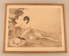 Louis Icart, Radierung auf Papier, „at the Urn“, datiert 1923