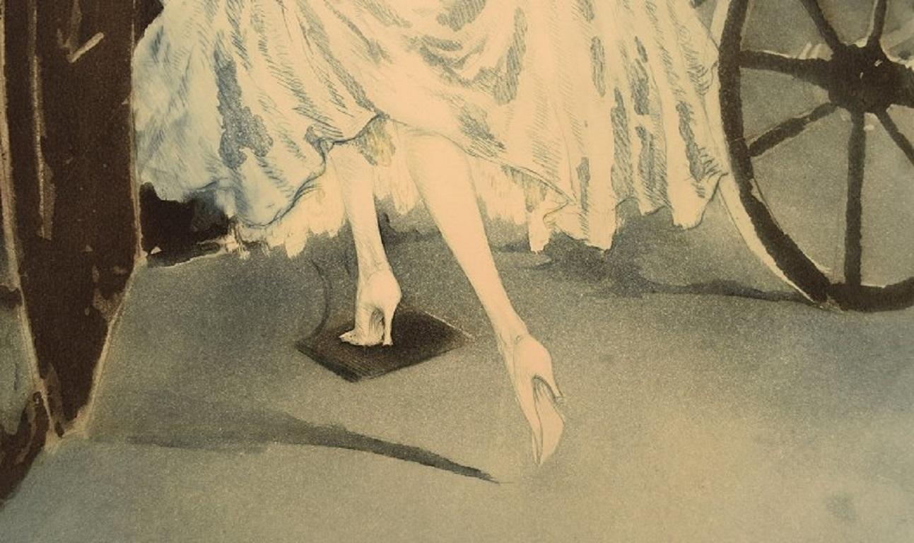 Louis Icart, Radierung auf Papier, „Dpart“, ca. 1920 (Frühes 20. Jahrhundert) im Angebot