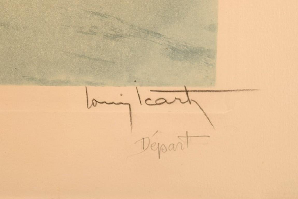 Louis Icart, Radierung auf Papier, „Dpart“, ca. 1920 (Sonstiges) im Angebot