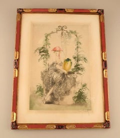 Louis Icart, Etching on Paper, "Wishing Well", Dated 1925