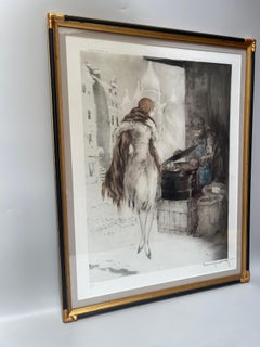 Louis Icart Art Deco Engraving Chestnut Merchant