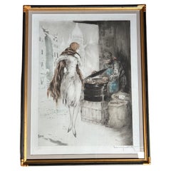 Louis Icart Art Deco Engraving Chestnut Merchant
