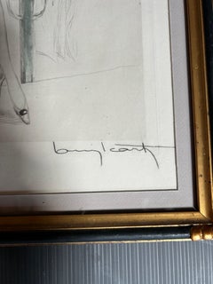 Louis Icart Art Deco Engraving Flower Seller