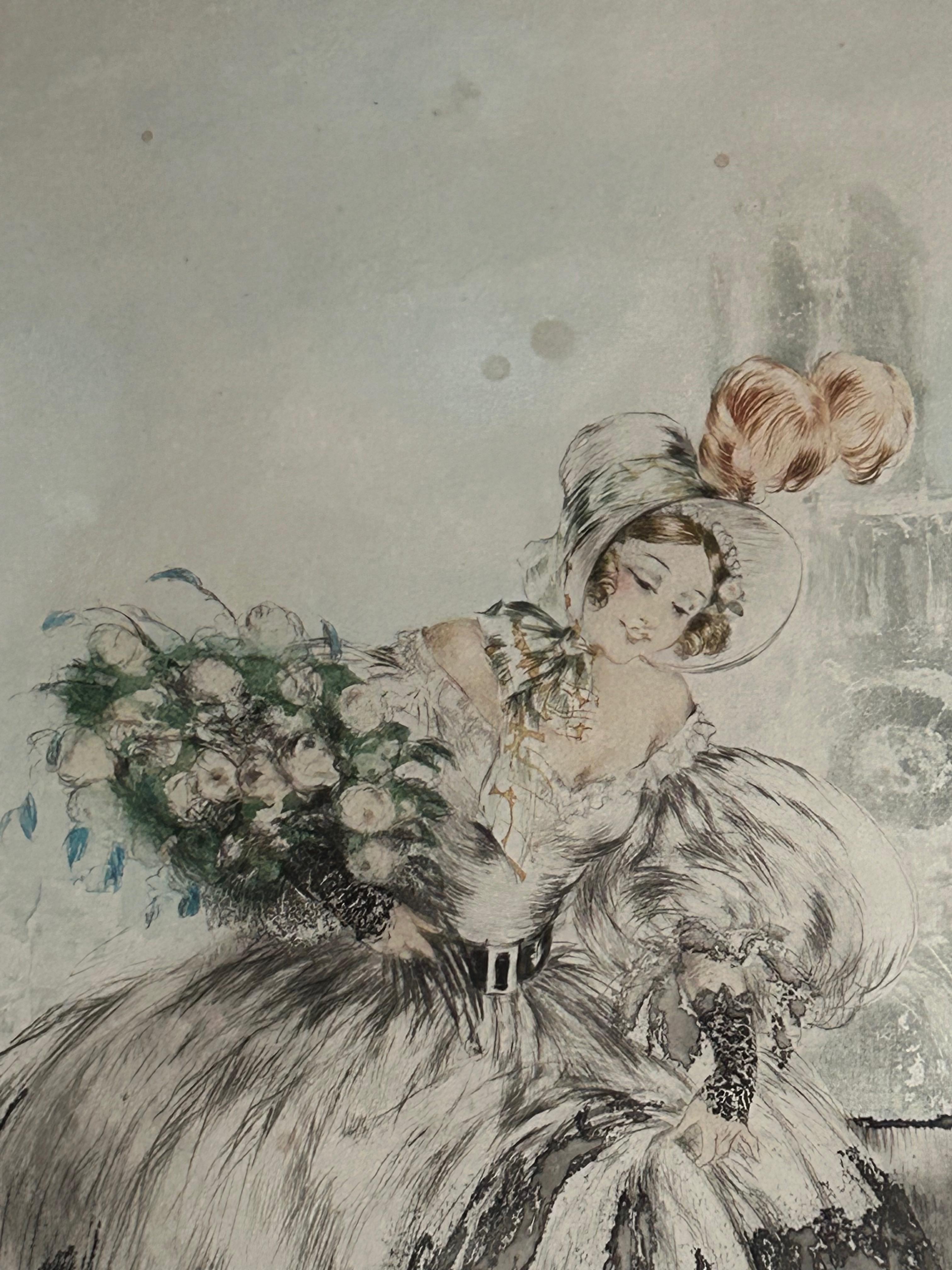 Louis Icart Grabado Art Déco Musette 1927 en venta 5