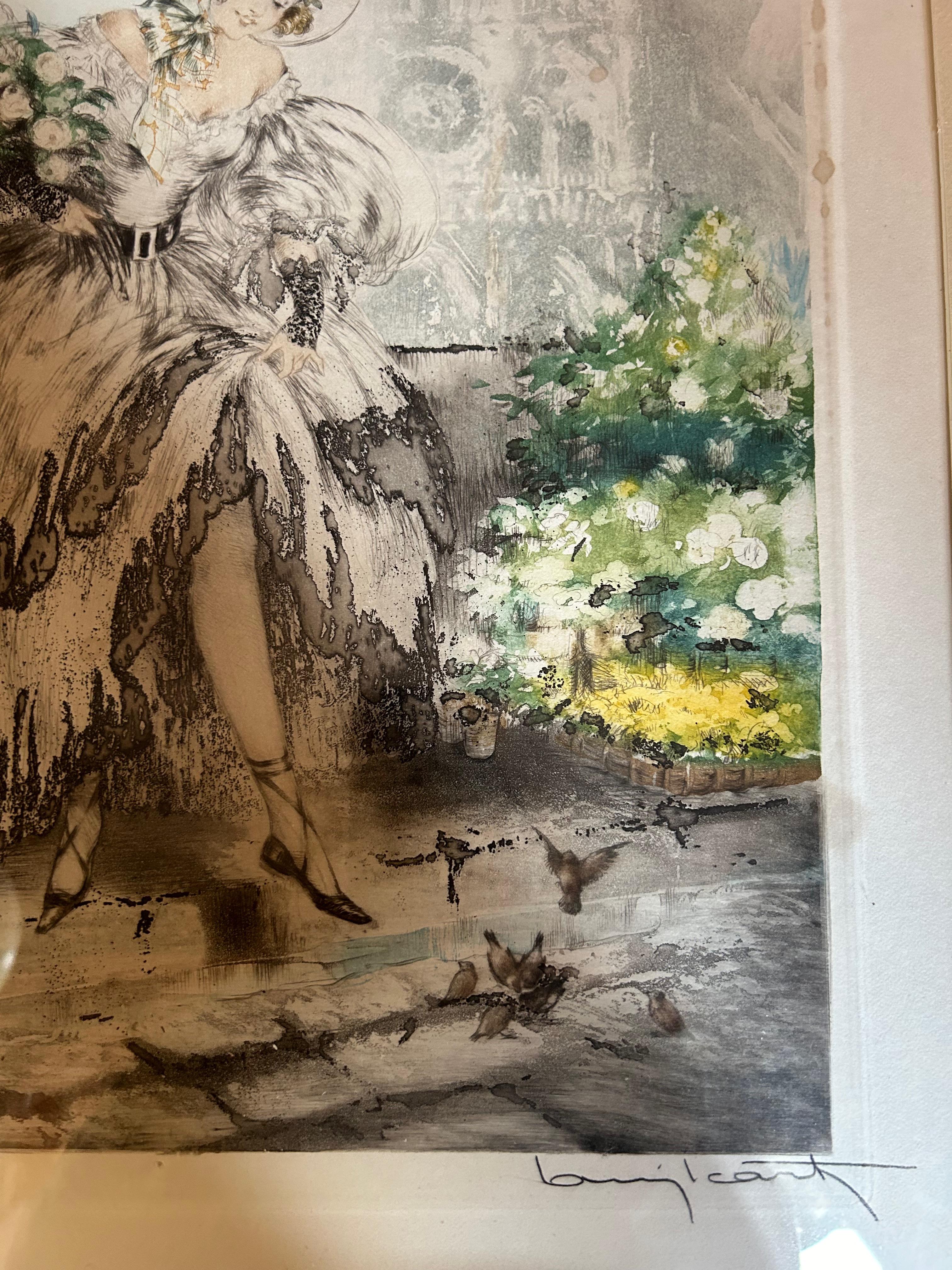 Louis Icart Grabado Art Déco Musette 1927 Francés en venta