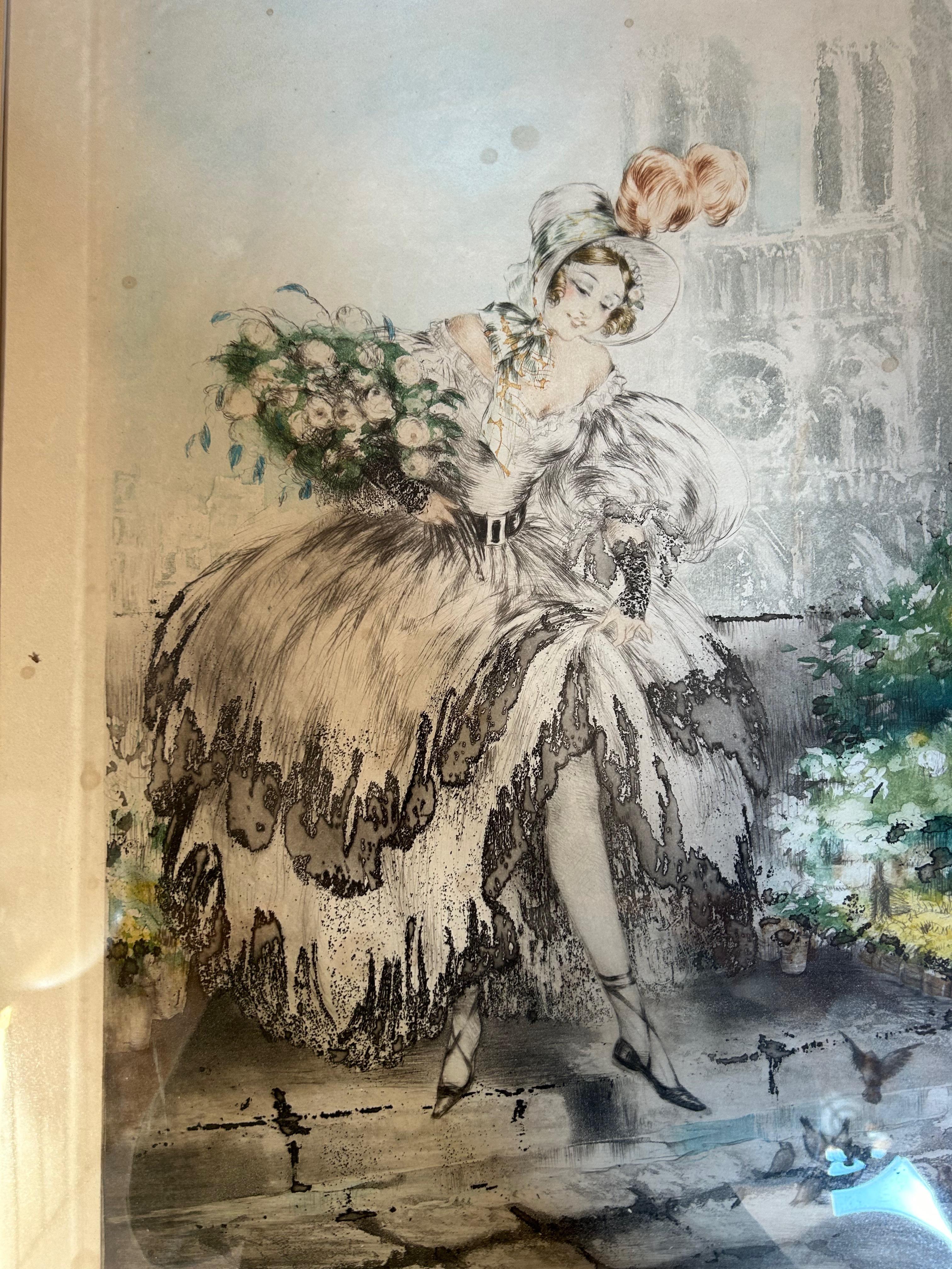 Louis Icart Grabado Art Déco Musette 1927 en venta 2