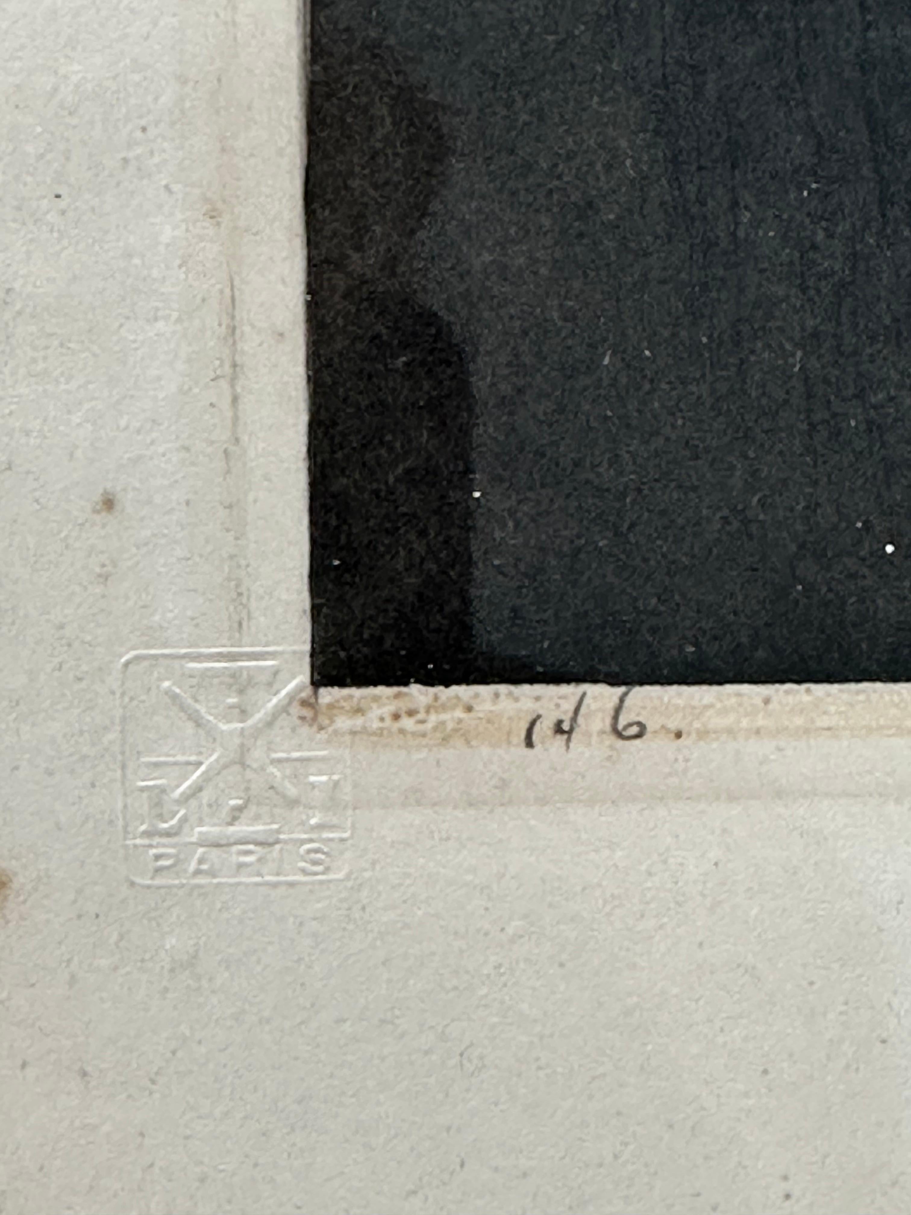 LOUIS ICART Art-déco-Radierung „Modern Eve“, Art déco, signiert und datiert 1933 (Radiert) im Angebot