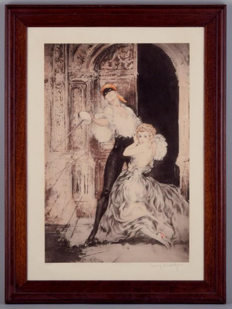 Louis Icart (1888-1950). Farblithographie auf Papier.
Don Juan.
1920s.
Mit Bleistift signiert.
In perfektem Zustand.
Gesamtabmessungen: 50 cm x 67,5 cm.
Abmessungen des Bildes: 39,0 cm x 57,5 cm.
