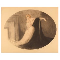 Louis Icart, Etching on Paper, "Sapho", Dated 1929 Louis Icart, Etching on Paper, "Sapho", Dated 1929
