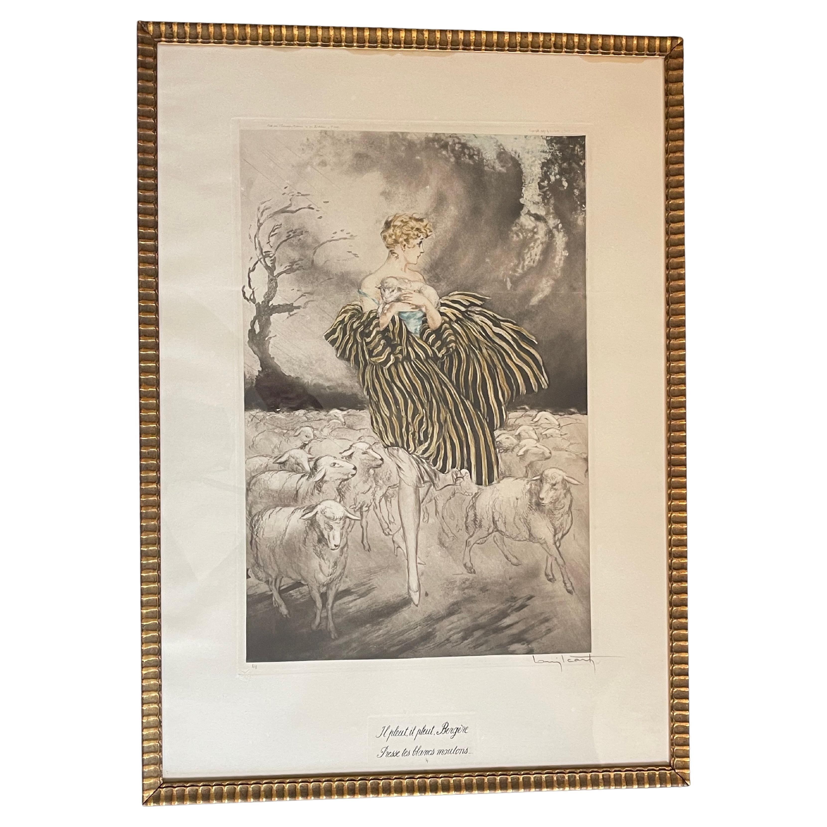 Louis Icart "Il Pleut Bergère" de 1927 en vente