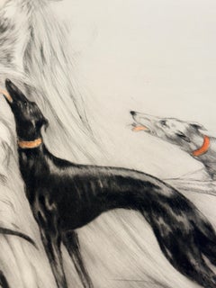 Louis Icart - "Coursing II" 1929 Aguafuerte coloreado a mano