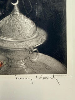 Louis Icart - "Fumee" (Smoke) 1926 Etching & Watercolor