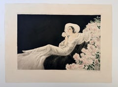 Louis Icart - "Parfum de Fleurs" (Flor de Amor) 1937 coloreado a mano