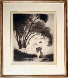 Louis Icart Original Etching Badende (Bathers), 1926 L’Estampe Moderne