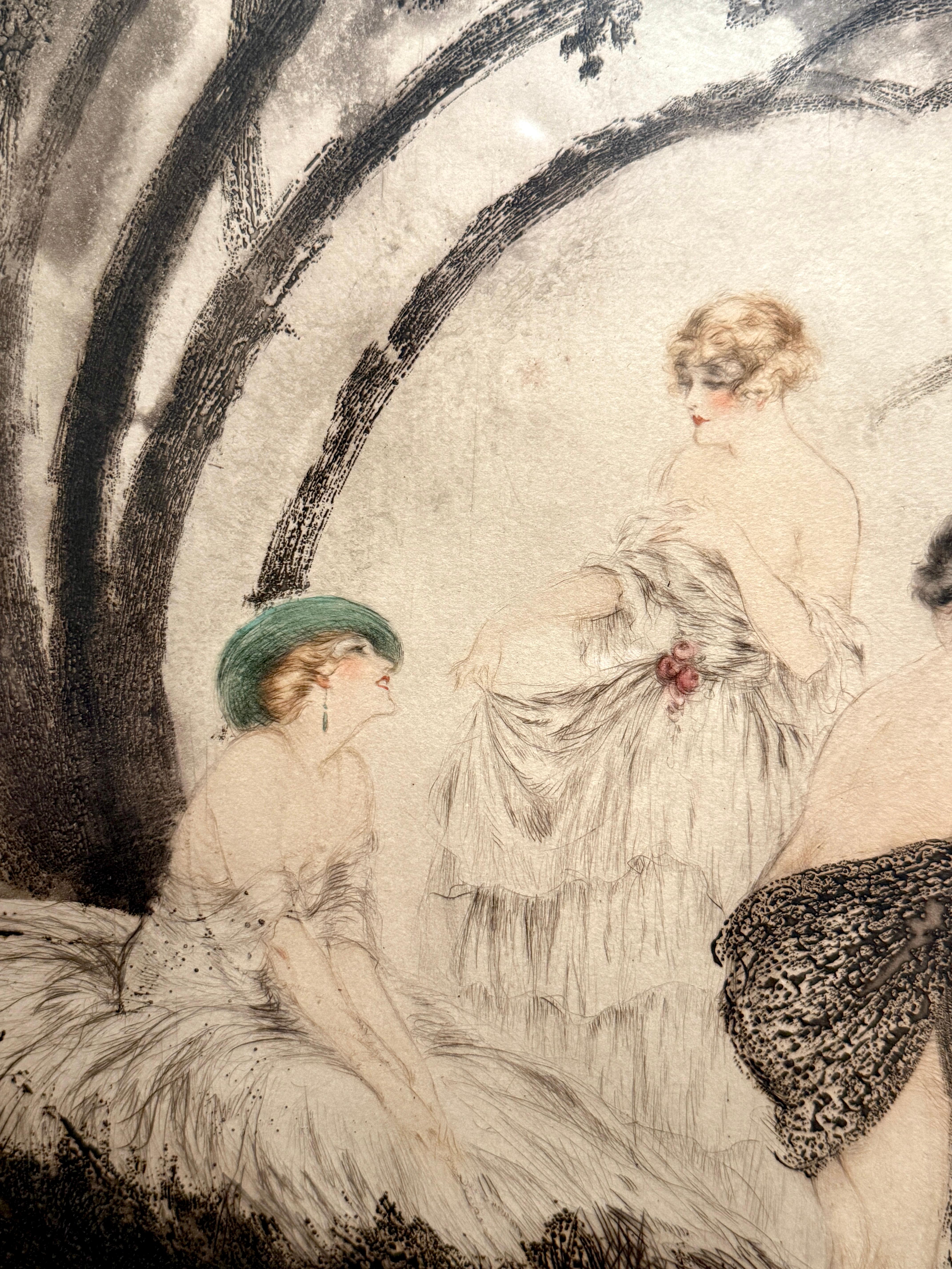 Louis Icart Original-Radierung Badende (Badende), 1926 L'Estampe Moderne (Französisch) im Angebot